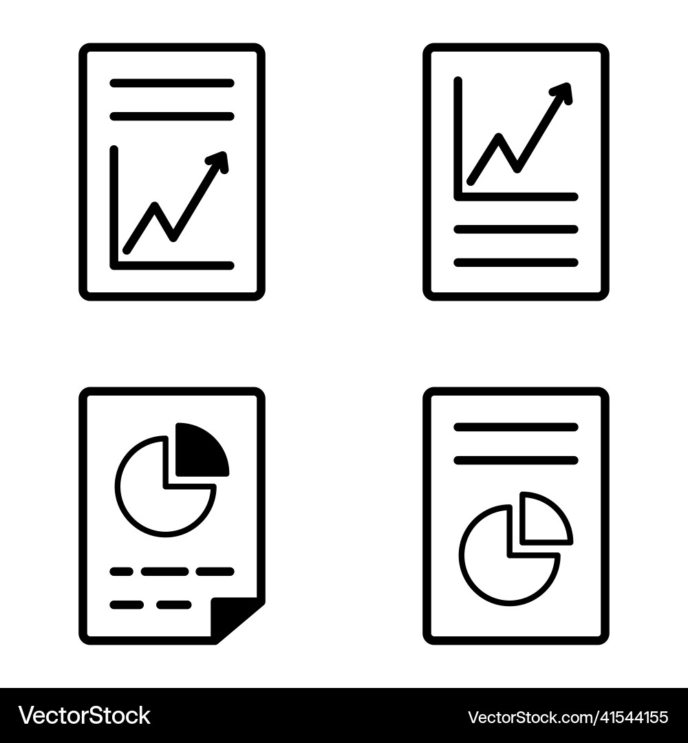 Docs1-2 flat icon set isolated on white background Docs1-2 flat icon set isolated on white background vector image