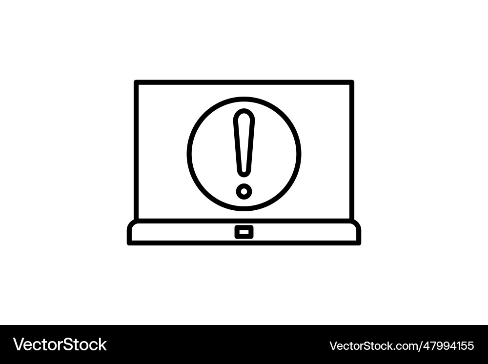 Error icon related to setup and action line Error icon related to setup and action line vector image