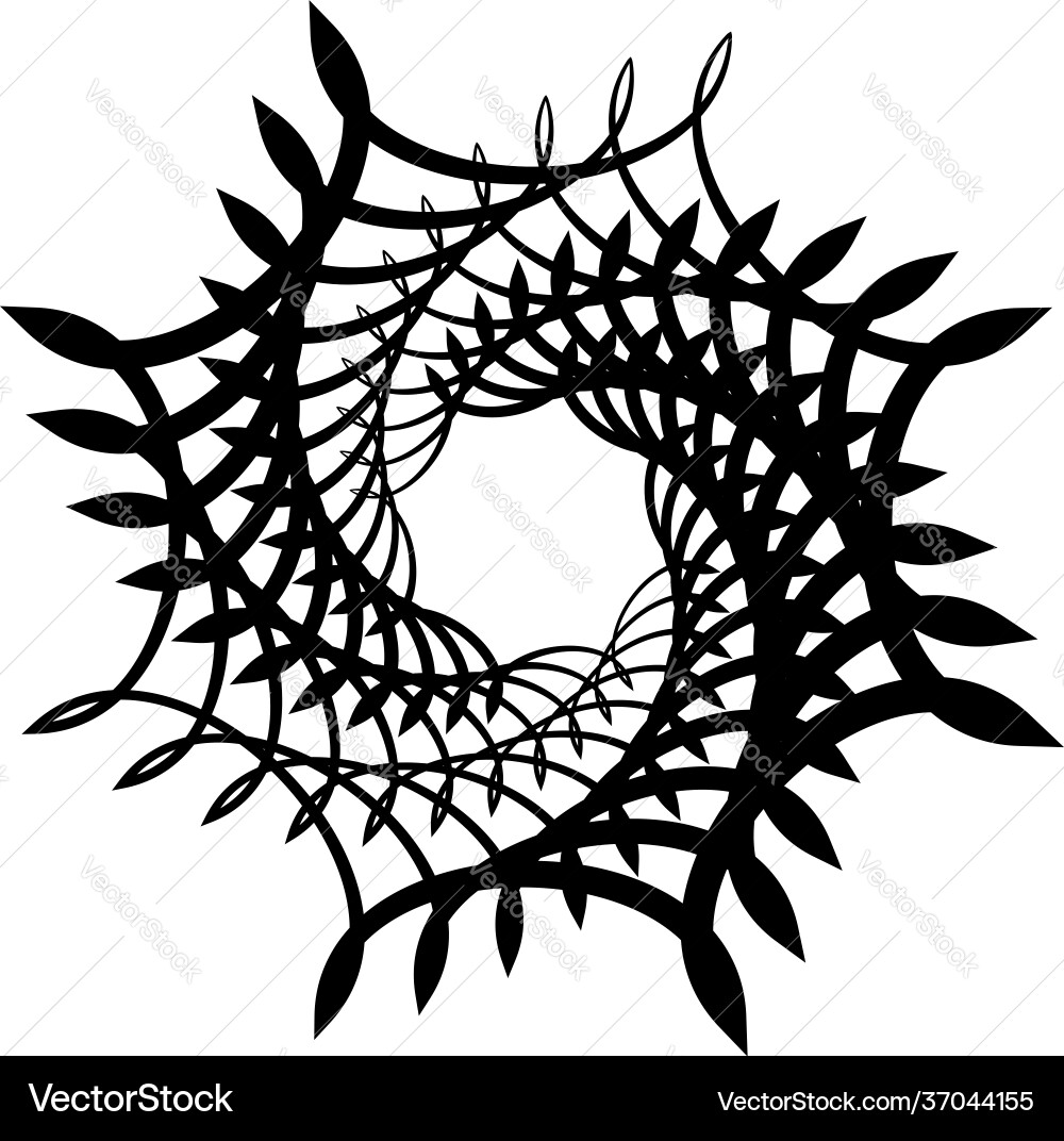 Geometric shape design element with inward Geometric shape design element with inward vector image