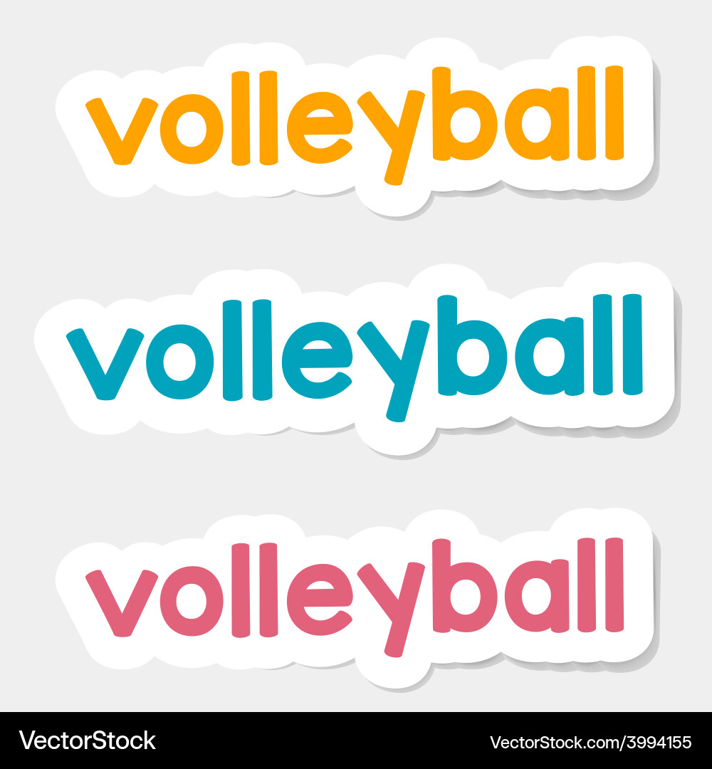 Logo-Volleyball auf einem hellen Hintergrund Vektorbild