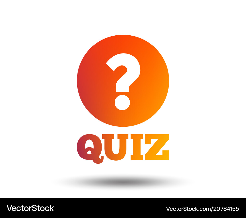 Quiz sign icon questions and answers game vector image