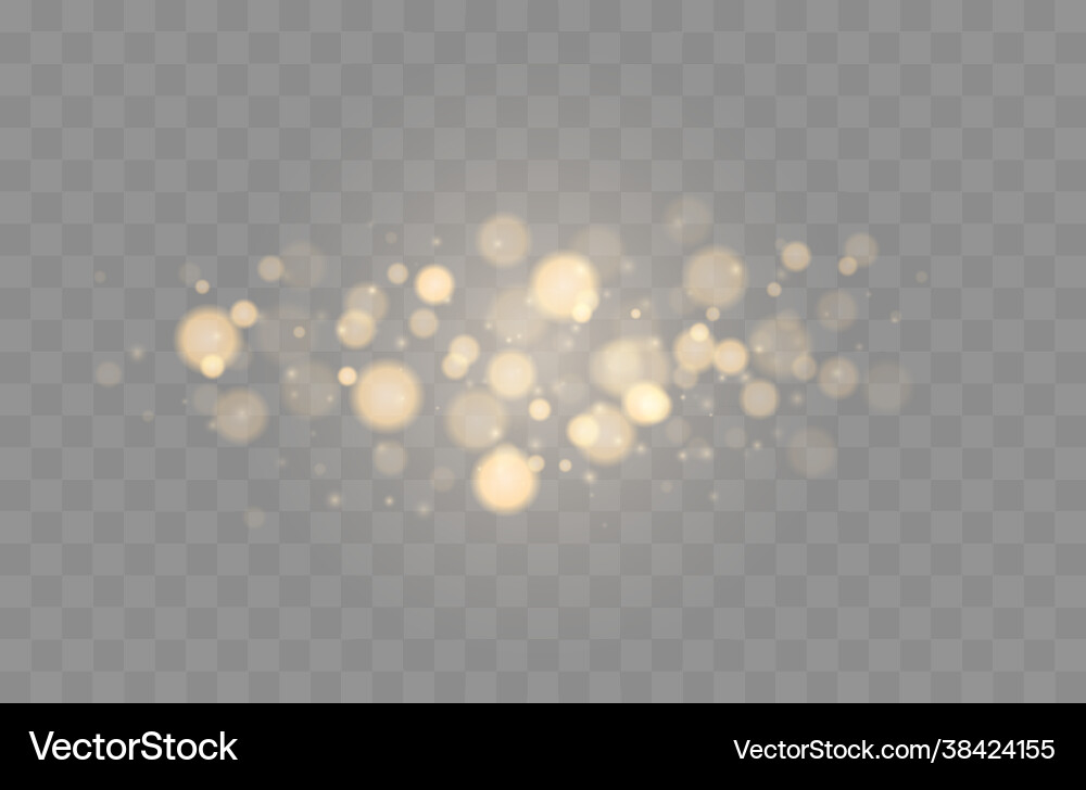 Shining bokeh isolated on transparent background vector image