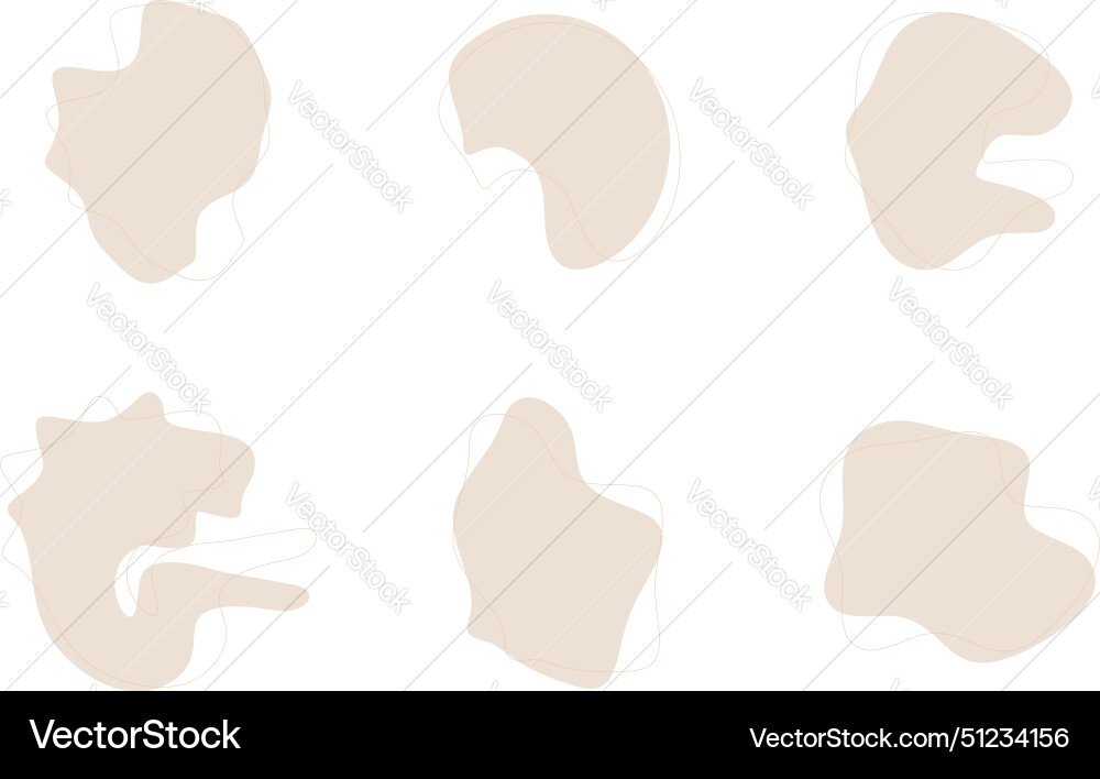 Blobs fluid liquid shapes symbol visual set Vector Image