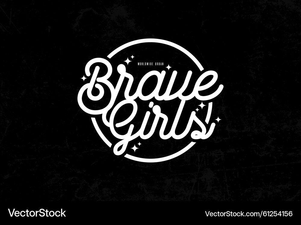 Brave Girls Logo - Typography Circle – Royalty-Free Vector