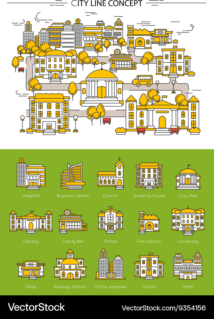 Building line concept Vector Image