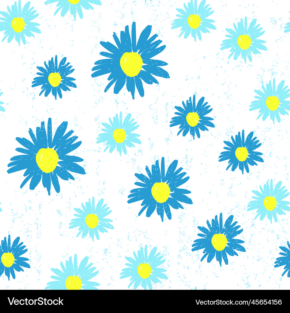 Chamomile seamless pattern vector image