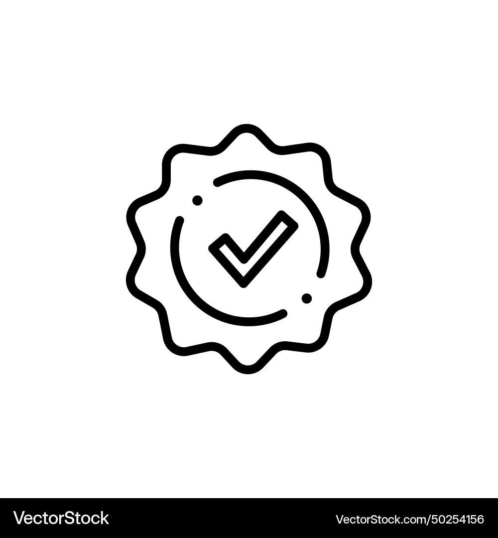 Check mark icon profile verification marks Check mark icon profile verification marks vector image