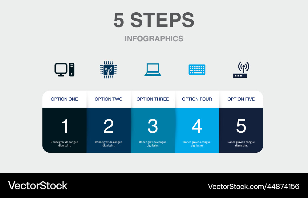 Computer cpu laptop keyboard router icons vector image