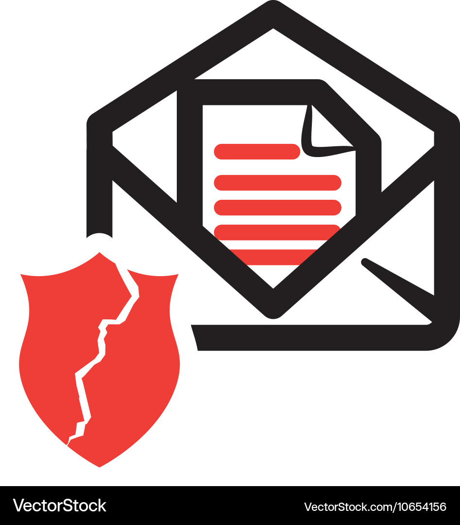Envelope message with security icon design vector image
