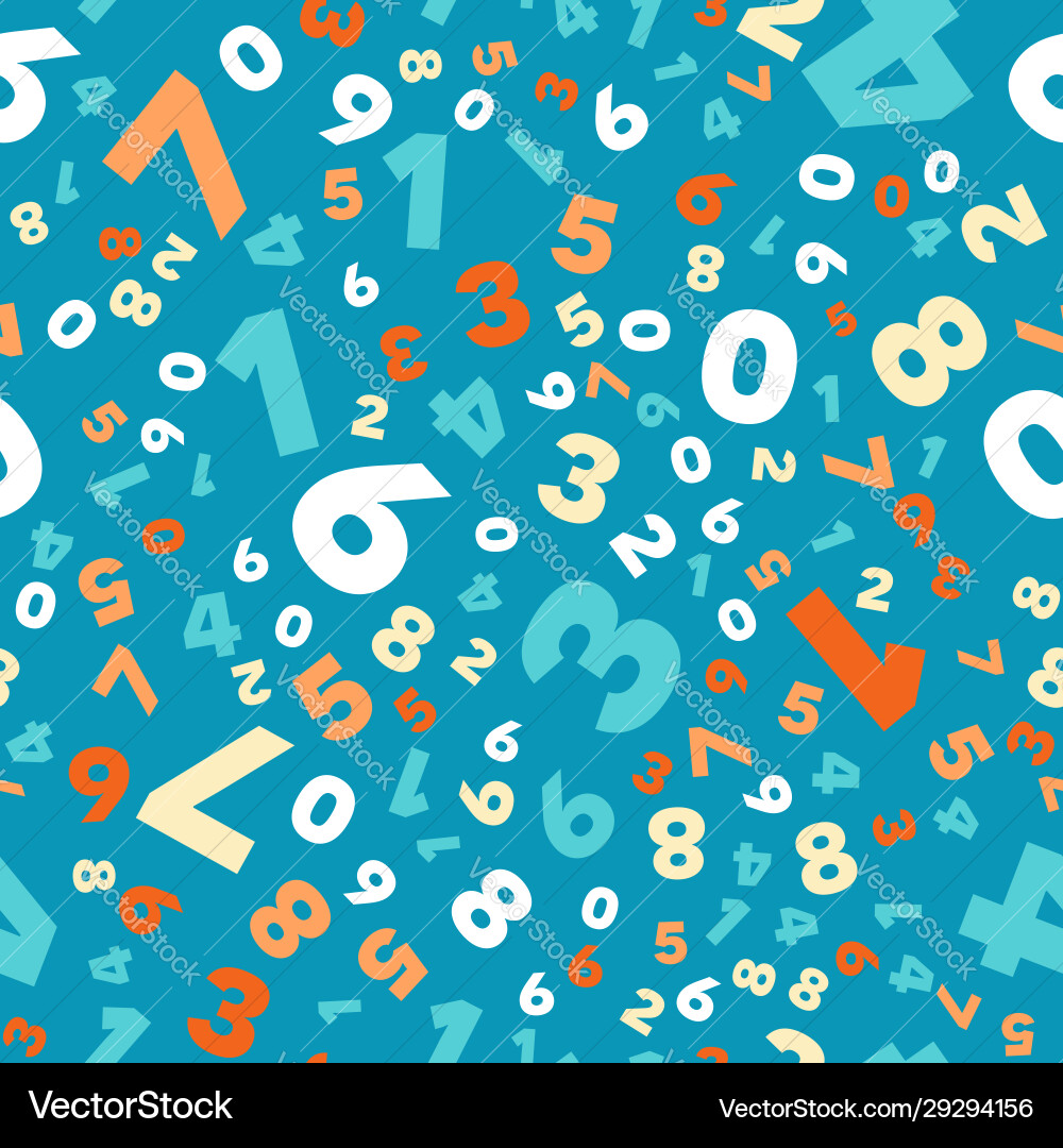 Numbers and Math Pattern vector image