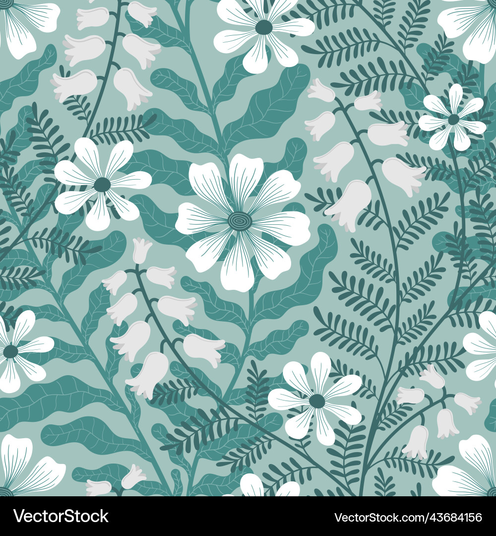 Seamless mint background with white weaving Seamless mint background with white weaving vector image