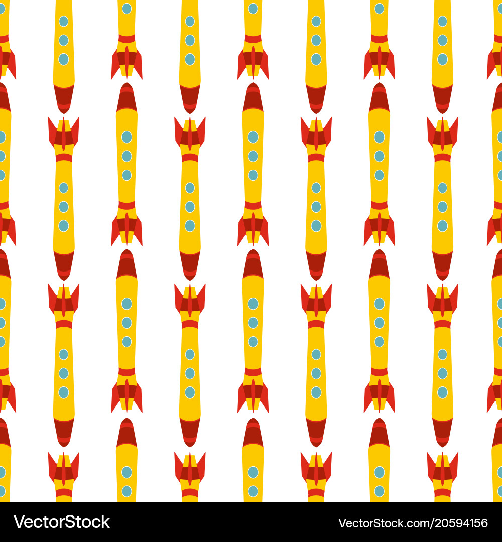 Seamless pattern with space rocket Vector Image