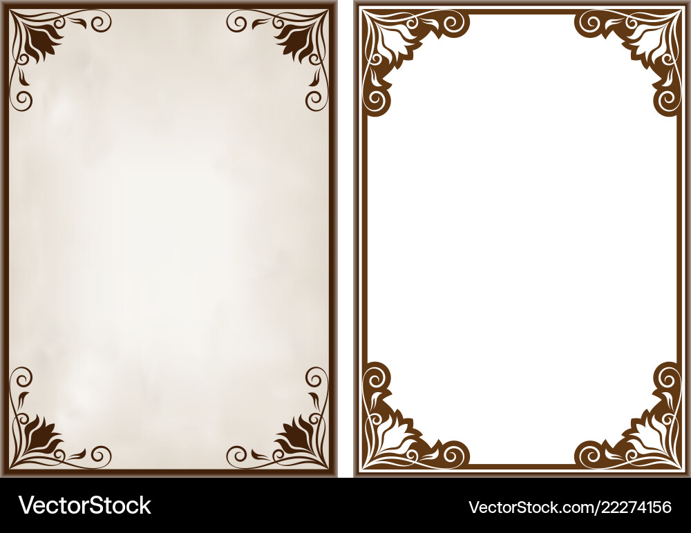 Vintage Filigree Frame Vector Image