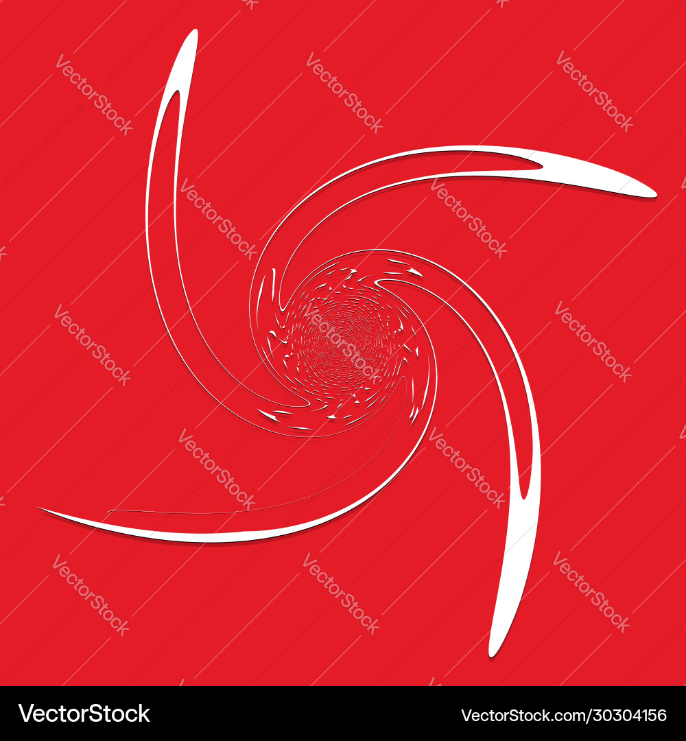 White helical spiraling curl and curly shape vector image