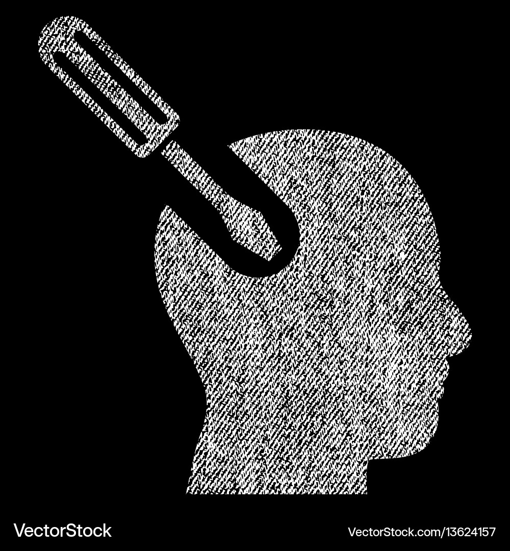 Brain Werkzeug Stoff Texture Icon Vektorbild