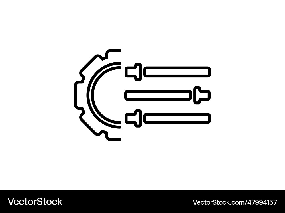 Control icon related to setup and action Control icon related to setup and action vector image