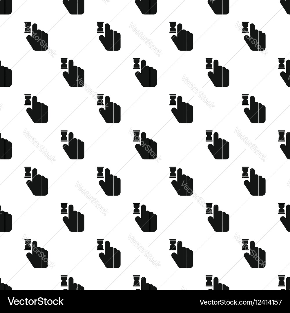 Cursor hand in anticipation pattern simple style vector image