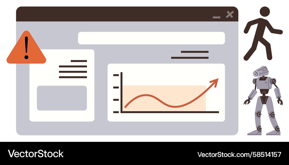 Data Analysis & Automation Dashboard Vector Image