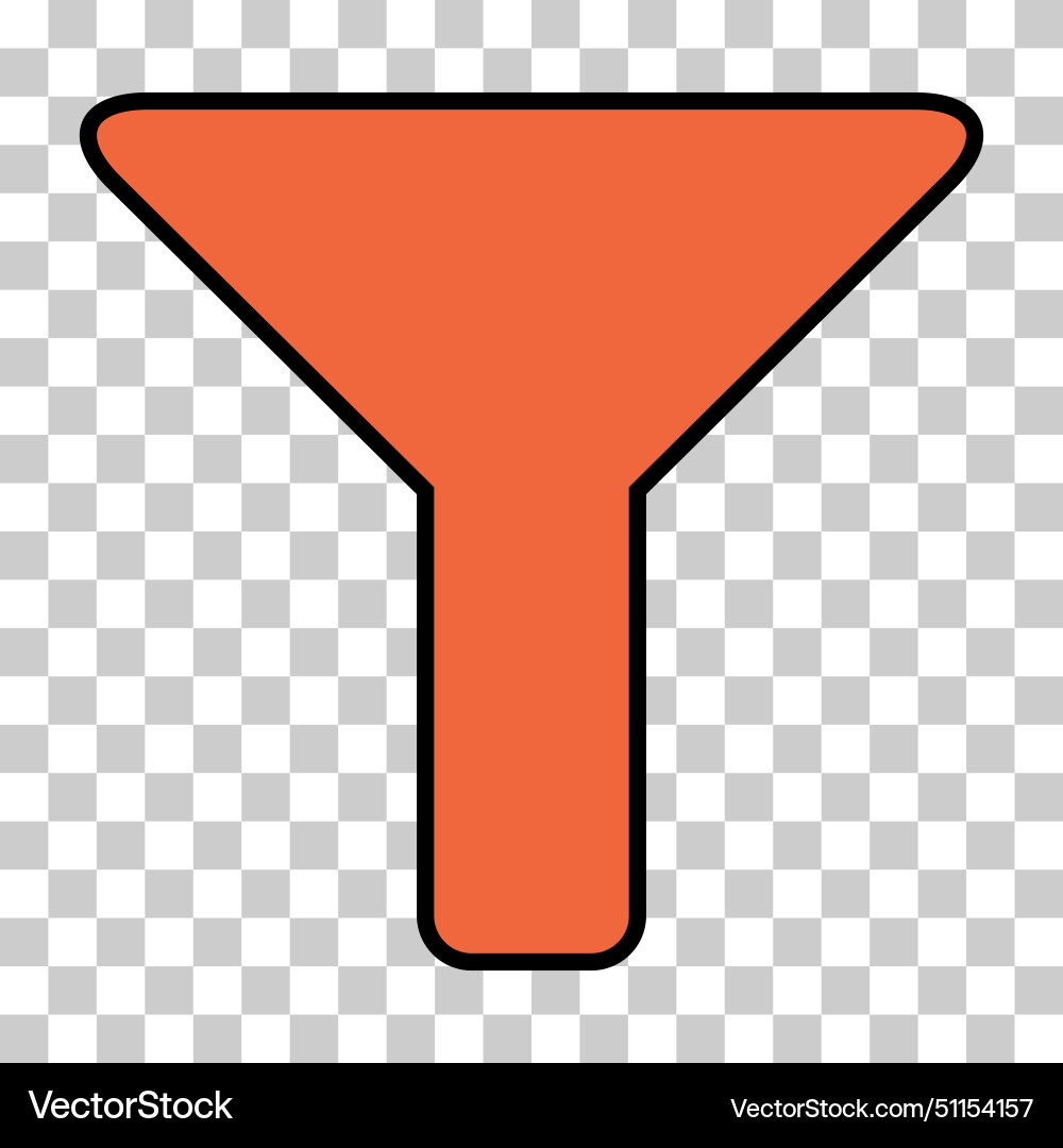 Filter button web shape icon flat filtering Filter button web shape icon flat filtering vector image