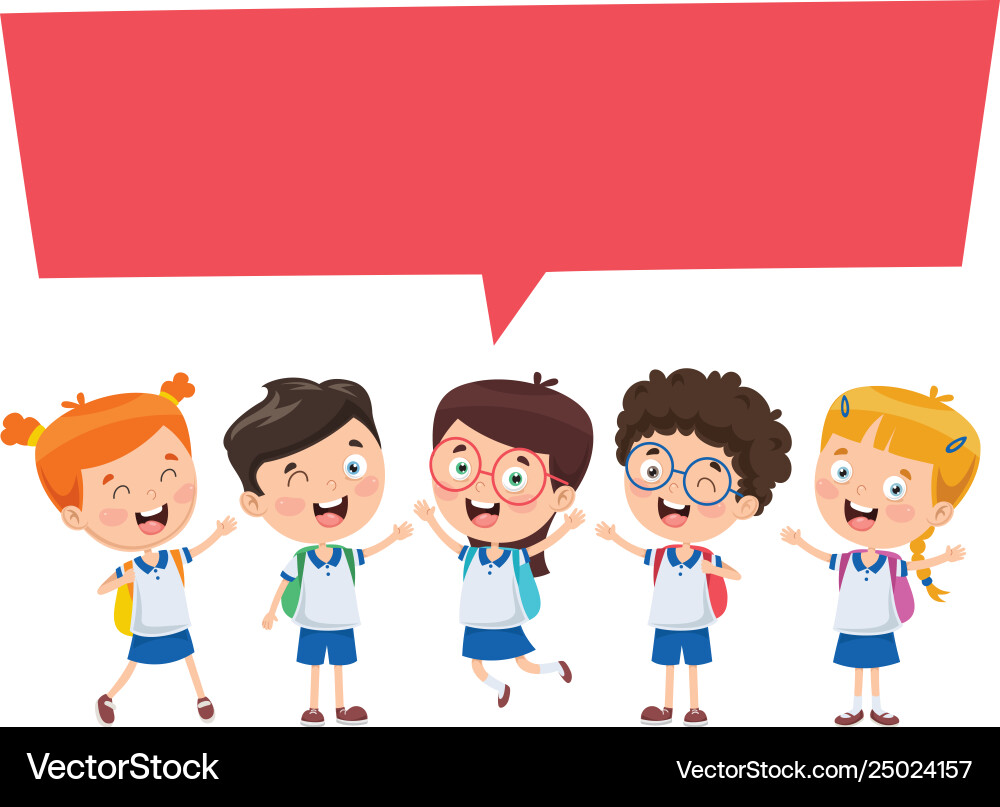 Kids speech bubble Royalty Free Vector Image - VectorStock