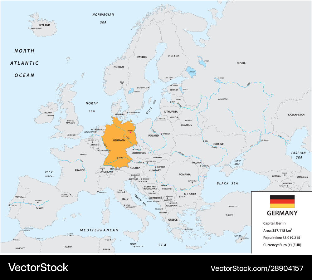Location germany on european continent Location germany on european continent vector image