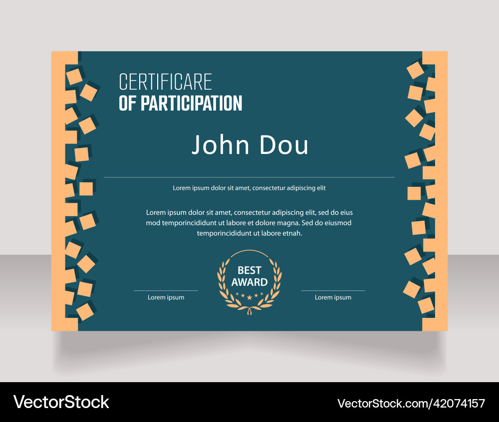 Master class certificate design template Master class certificate design template vector image