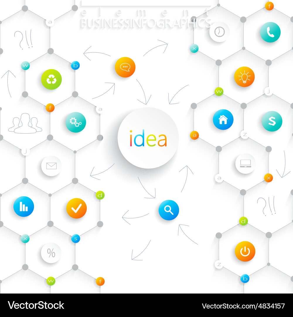 Modern Workflow Diagram Layout Vector Image