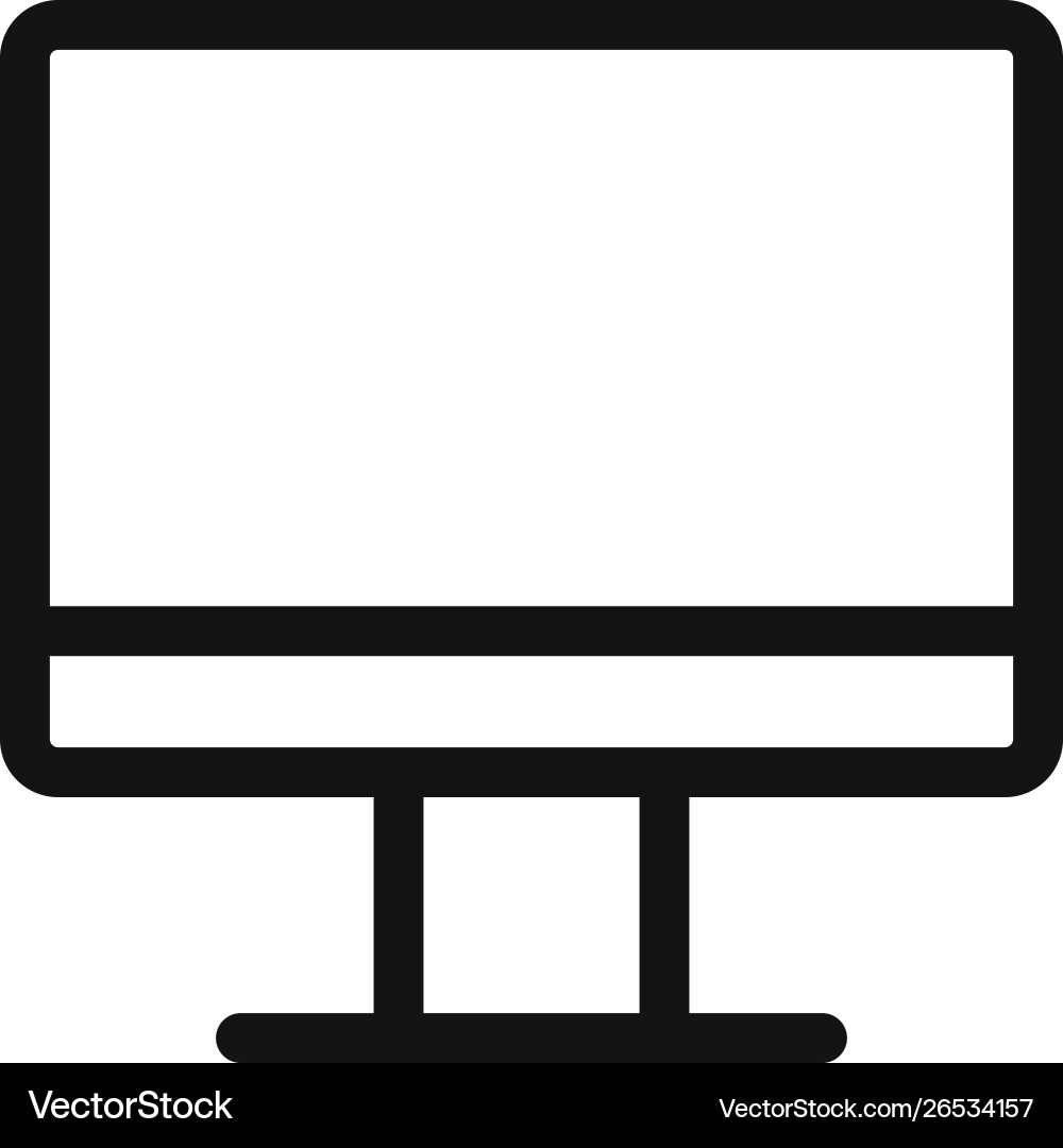 Monitor icon in modern style for web site Monitor icon in modern style for web site vector image