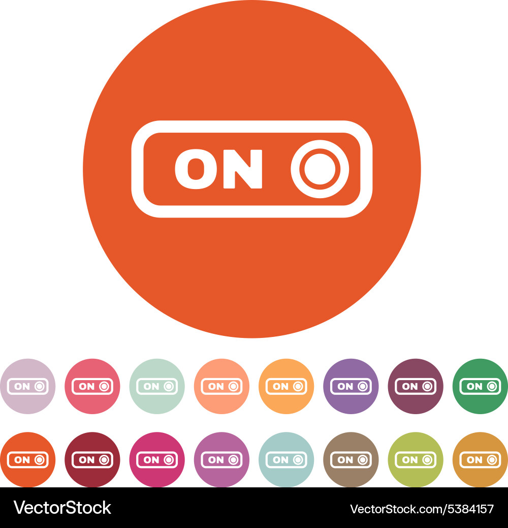 On button icon switch symbol flat vector image