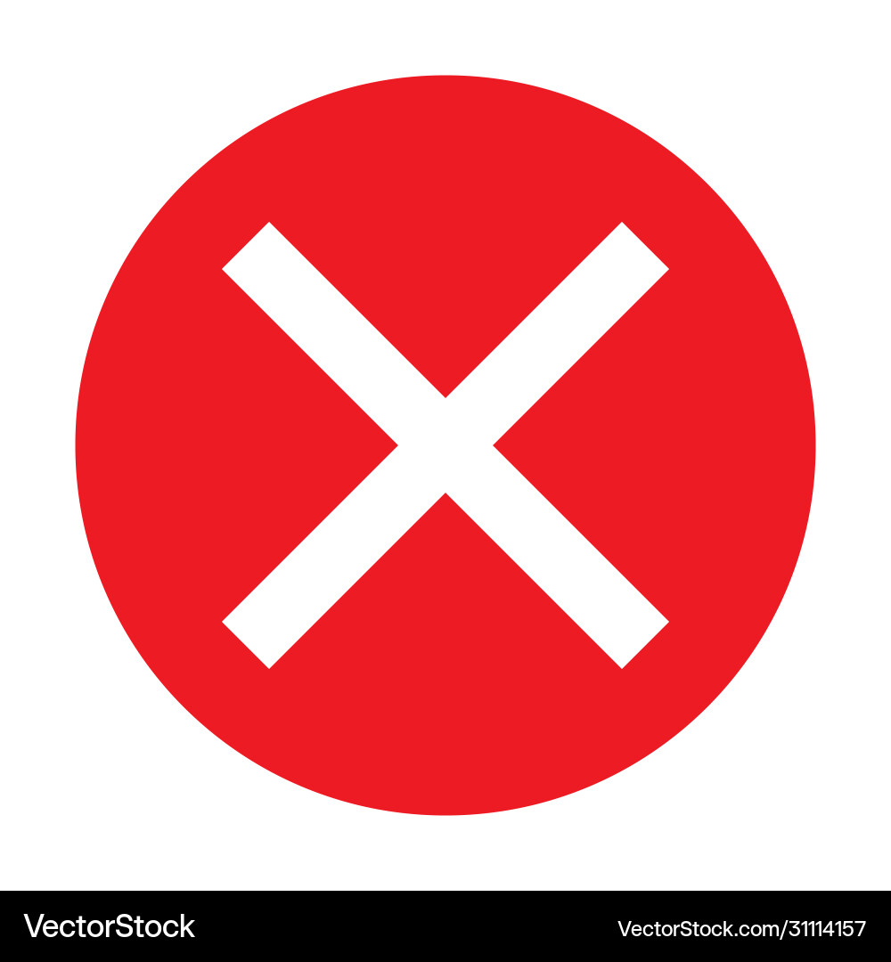 Plain icon showing yes or no color Plain icon showing yes or no color vector image