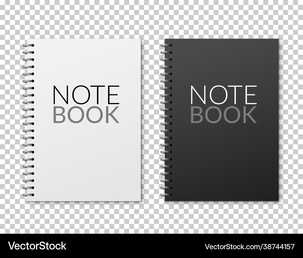 Realistic notebook design diary blank Realistic notebook design diary blank vector image