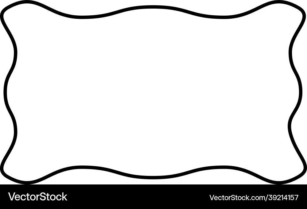 Rectangular banner layout wave shape frame Rectangular banner layout wave shape frame vector image