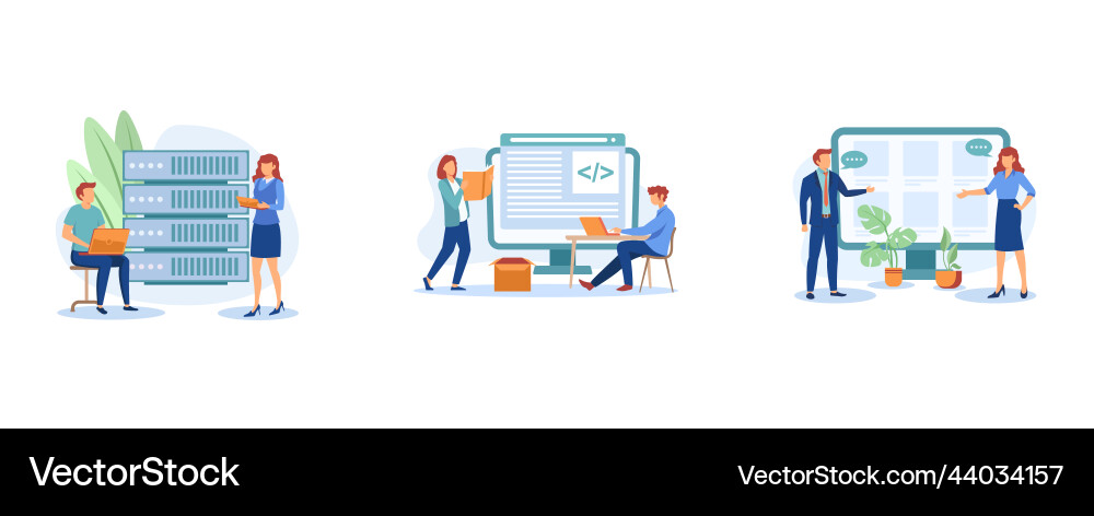 Website architecture web development php vector image