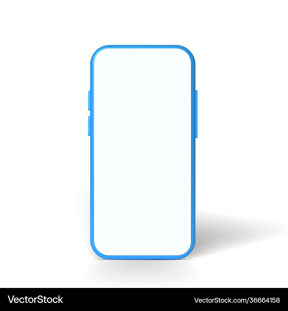 3d realistic mock-up smart phone empty screen 3d realistic mock-up smart phone empty screen vector image