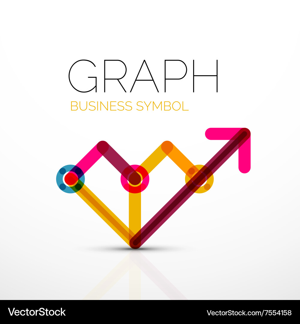 Abstract logo idea linear chart or graph Vector Image