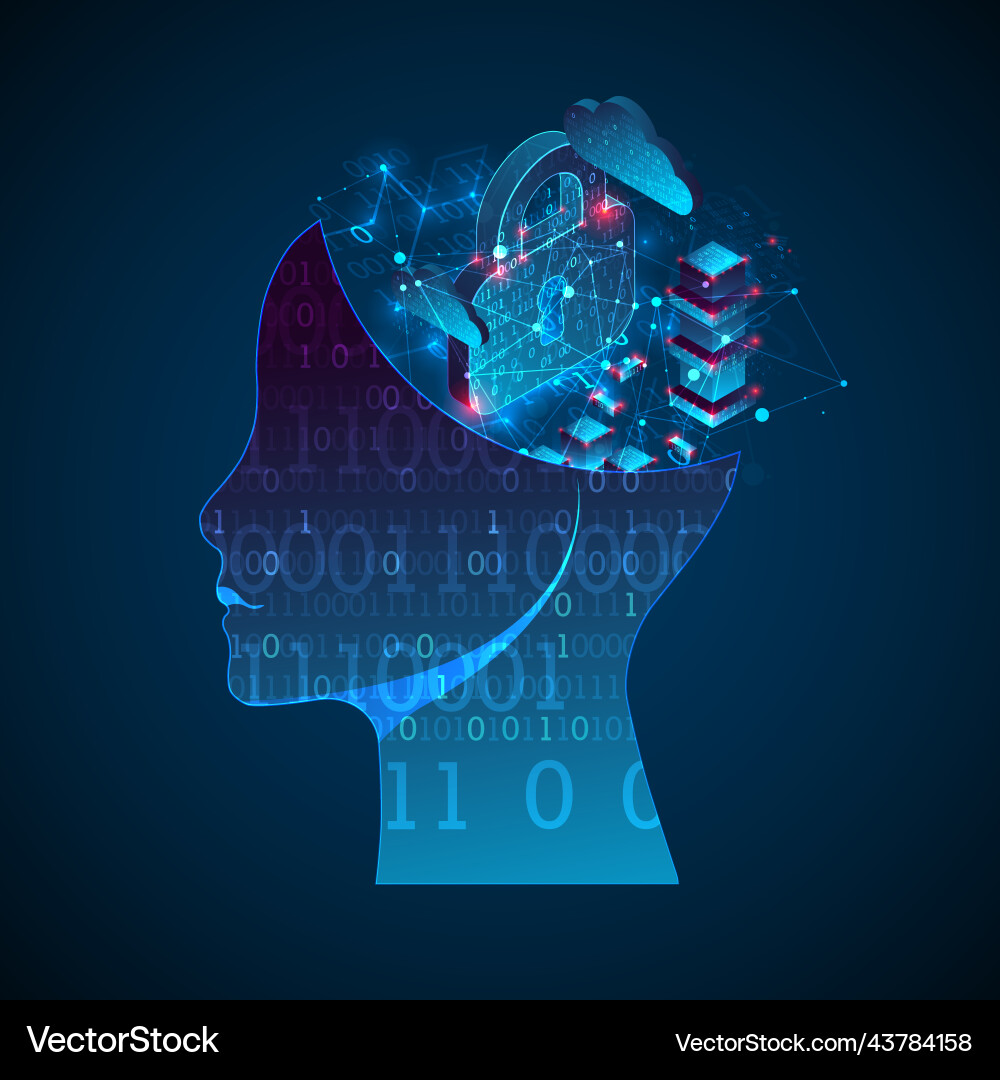 Artificial intelligence ai and big data concept Artificial intelligence ai and big data concept vector image