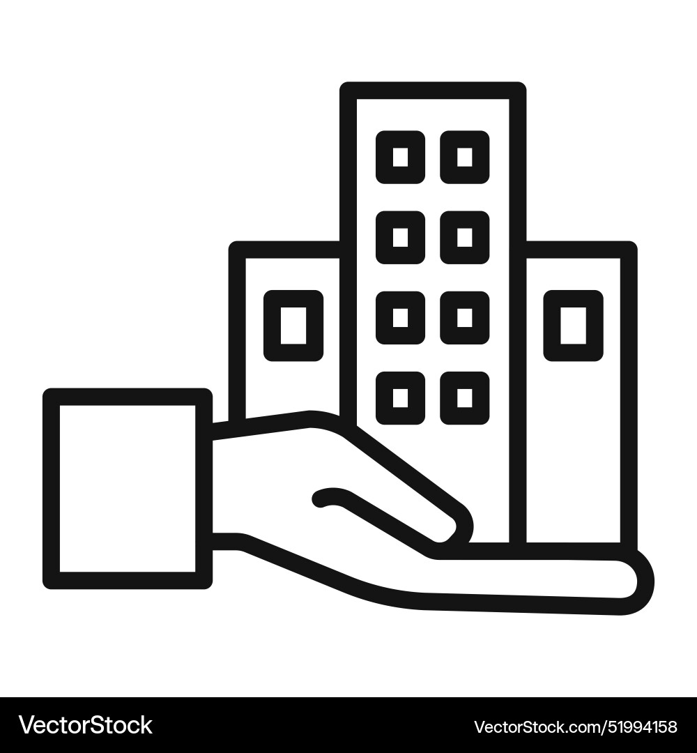 Building ownership symbol mark in filled style Vector Image