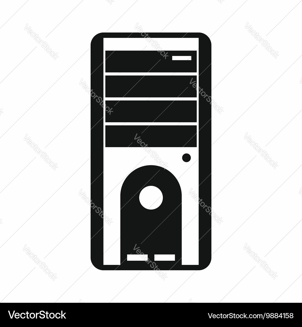 Computer system unit icon simple style Vector Image