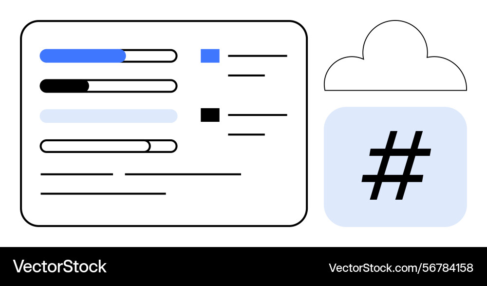 Data synchronization and metadata tag integration Data synchronization and metadata tag integration vector image