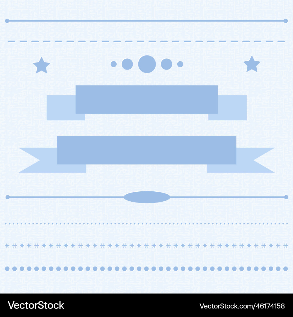 Design elements on blue canvas background vector image