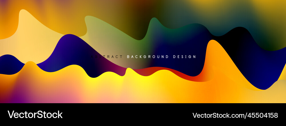 Dynamic liquid waves abstract background Vector Image