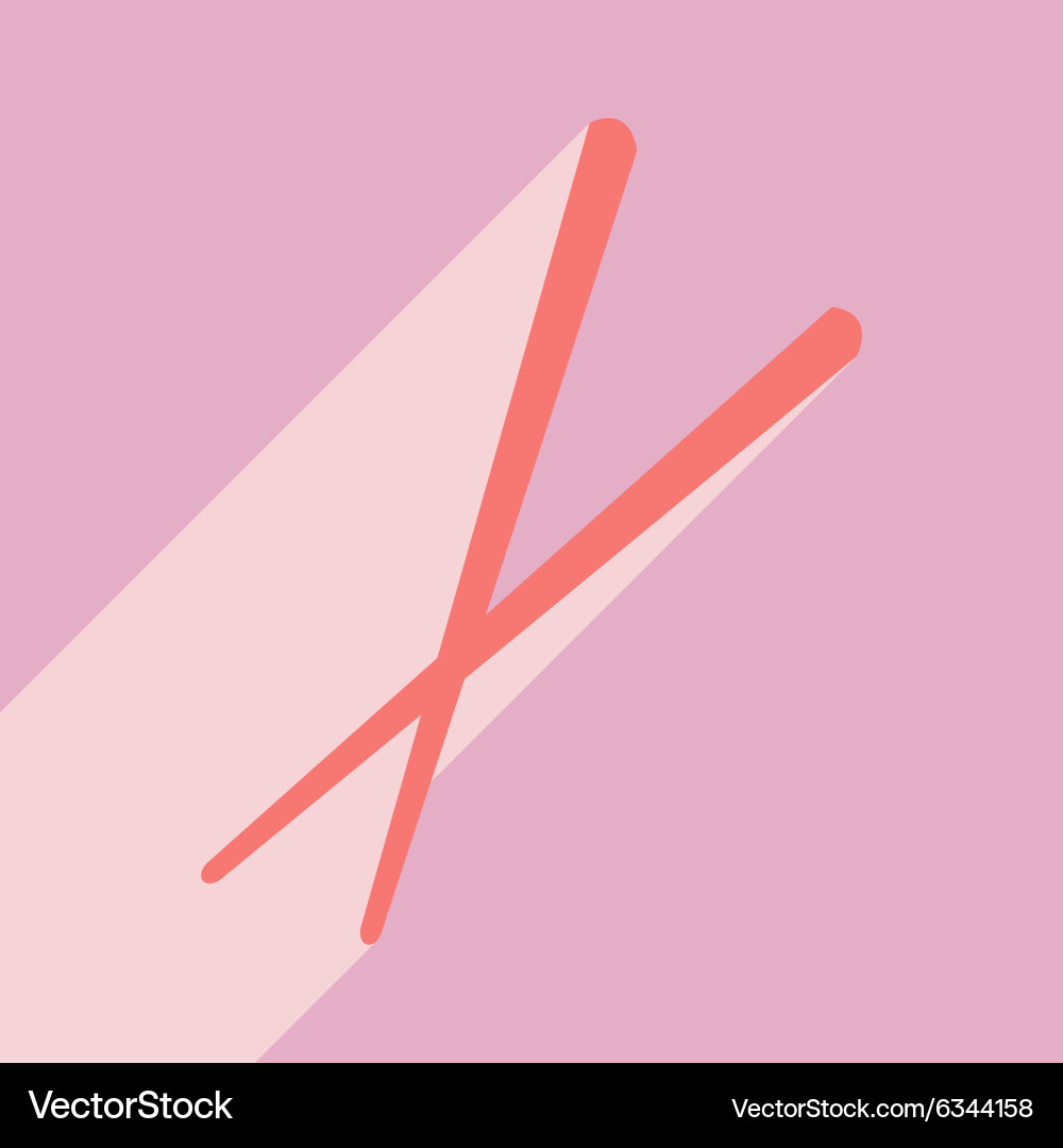 Flat with shadow icon and mobile application Vector Image