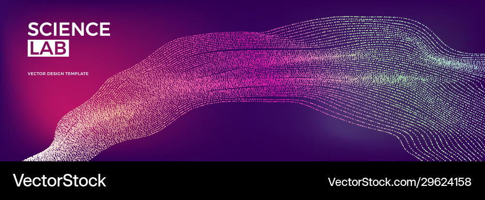 Futuristic background with dynamic particles vector image