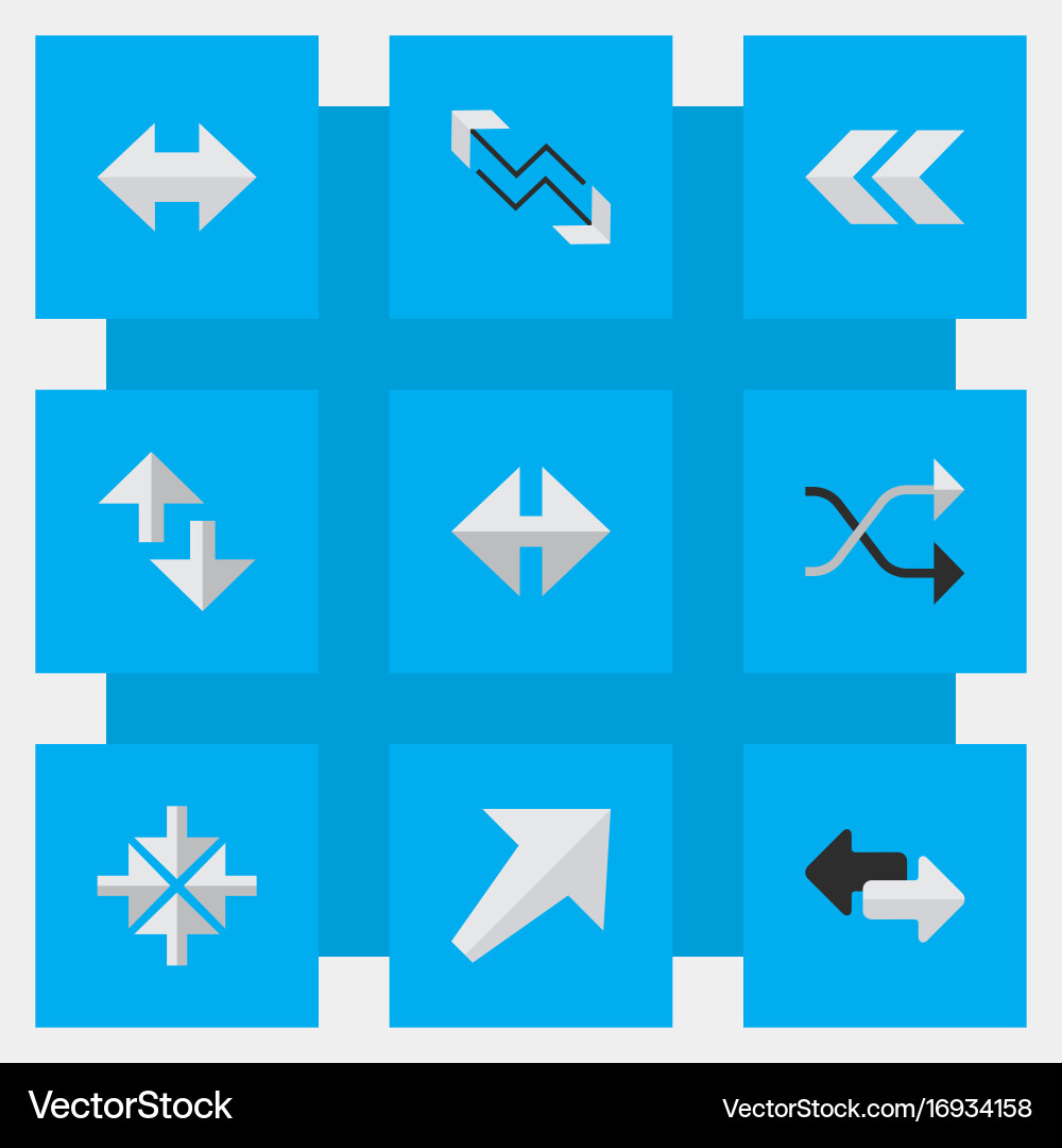 Set of simple indicator icons vector image