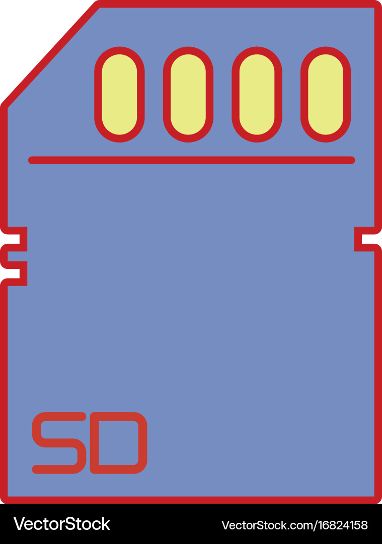 Technology micro sd data memory vector image