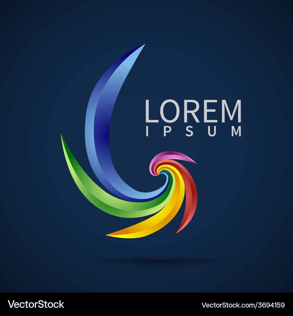 Abstract element shape design icon Vector Image