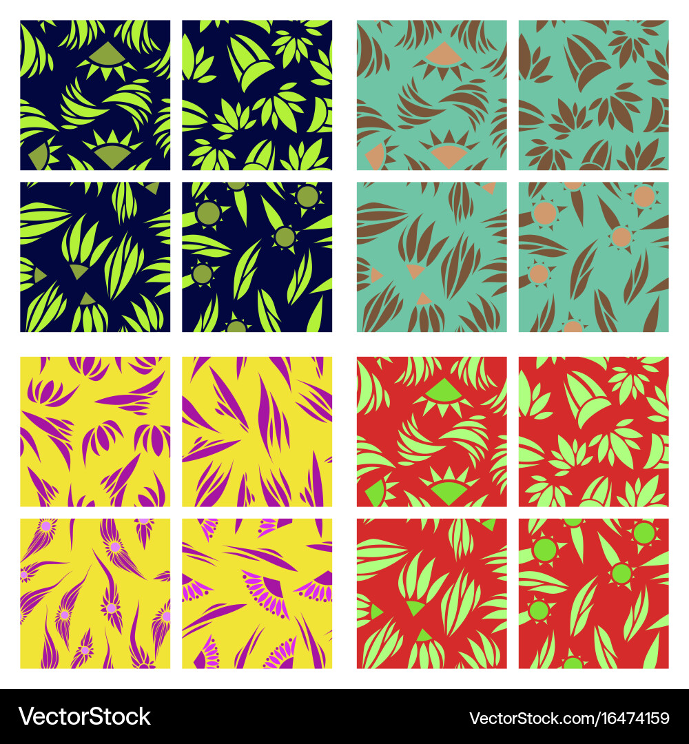 Assembly of patterns in bright style Vector Image