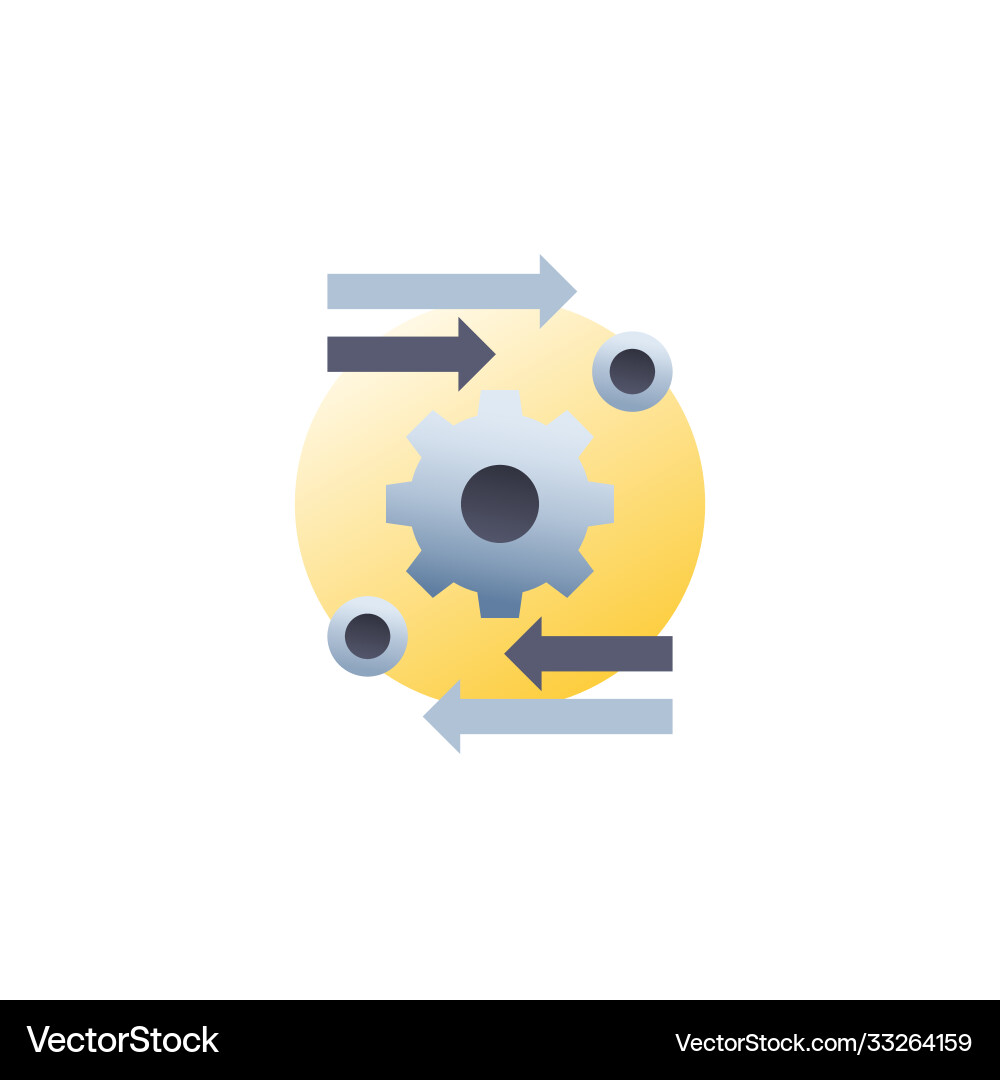 Automation and optimization process icon vector image