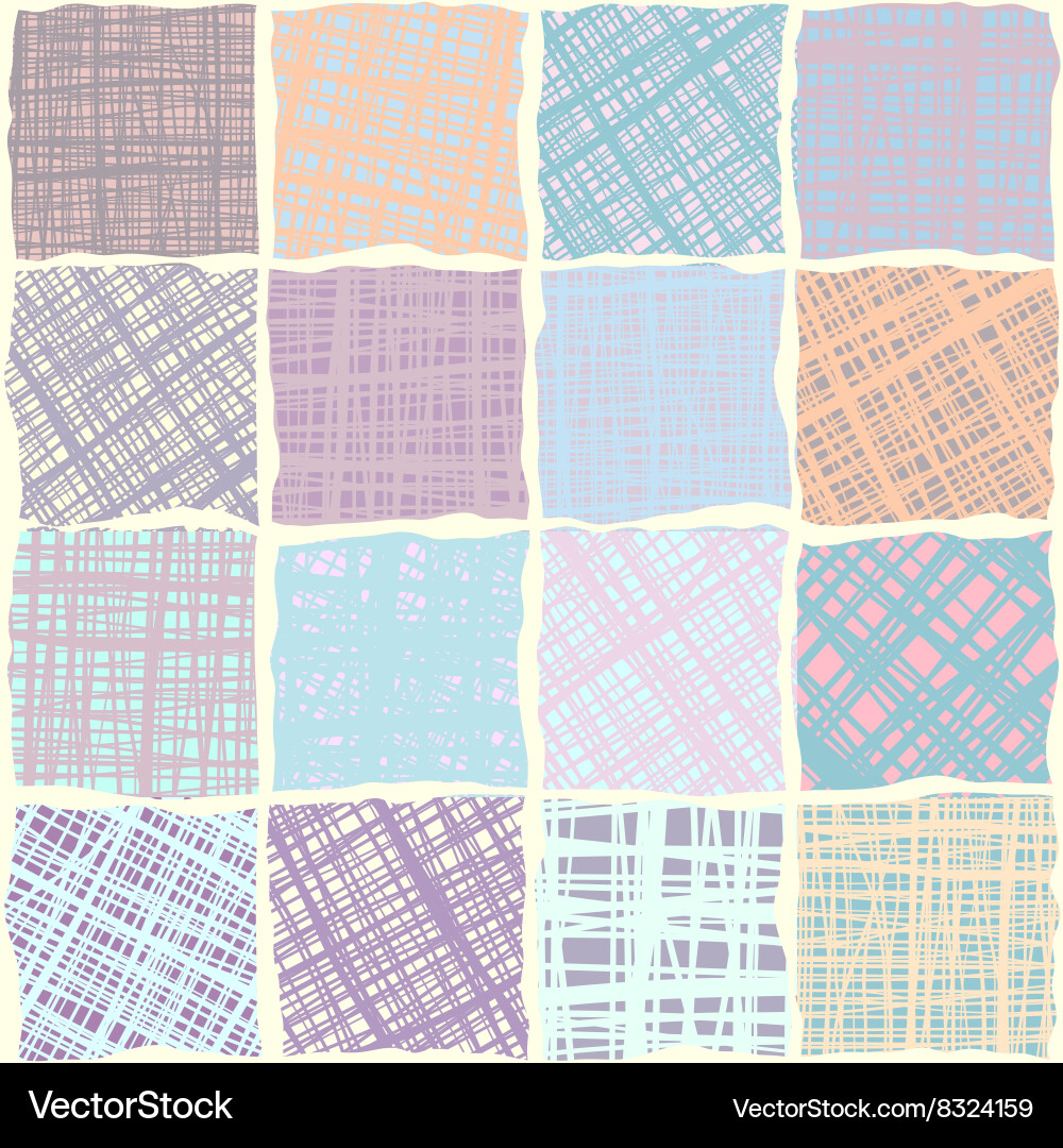 Canvas texture in patchwork style Vector Image