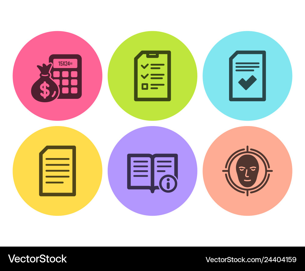 Checked file interview and finance calculator Checked file interview and finance calculator Vector Image